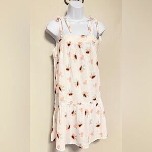 LOFT NEW with tags Beachwear papaya tie strap swing mini dress, size small